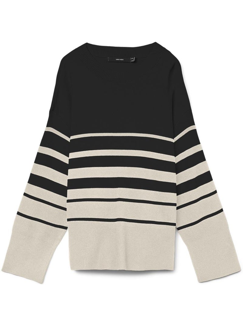 Pullover donna vero moda a righe Nero - Kiabi