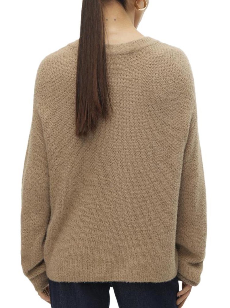 Pullover Donna Vero Moda con Maniche a Sbuffo Marrone cappuccino - Kiabi