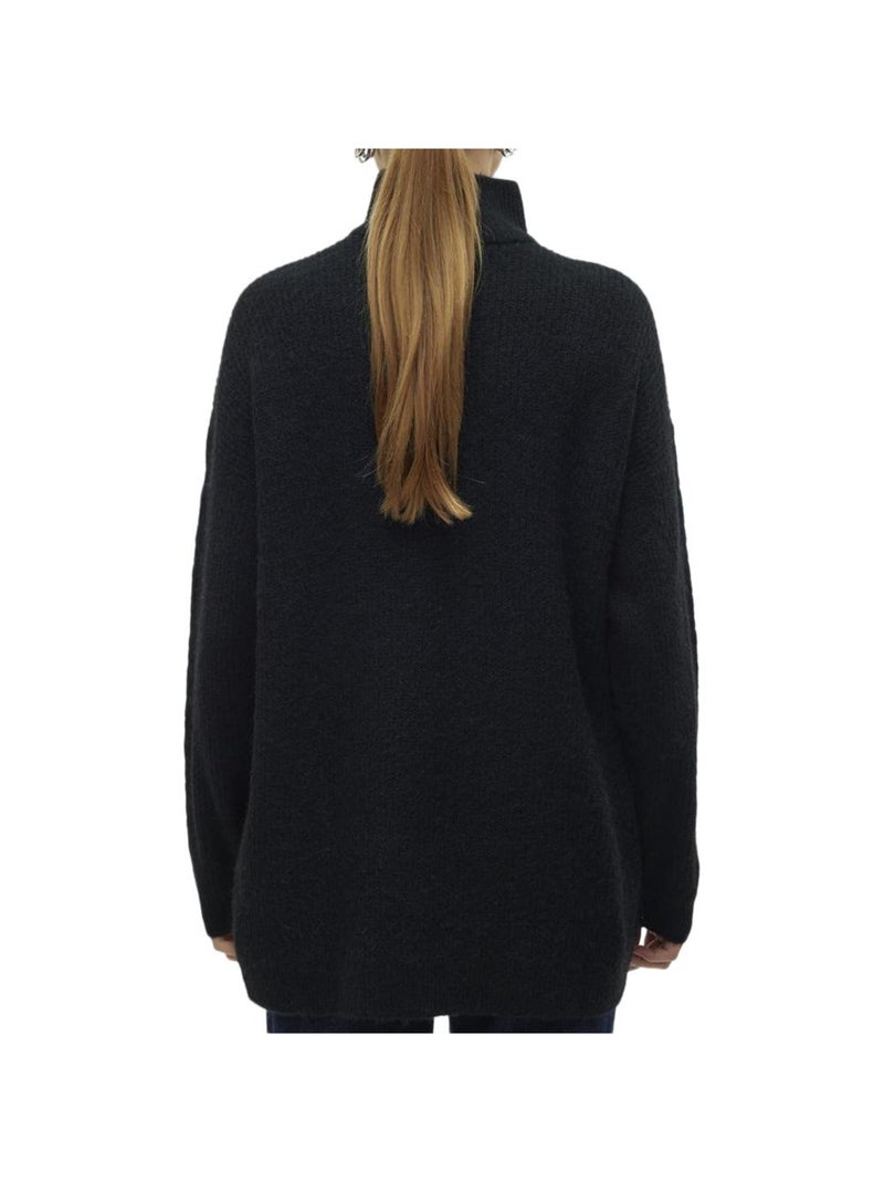 Pullover Donna Vero Moda con Zip 1/4 Grigio argentato - Kiabi