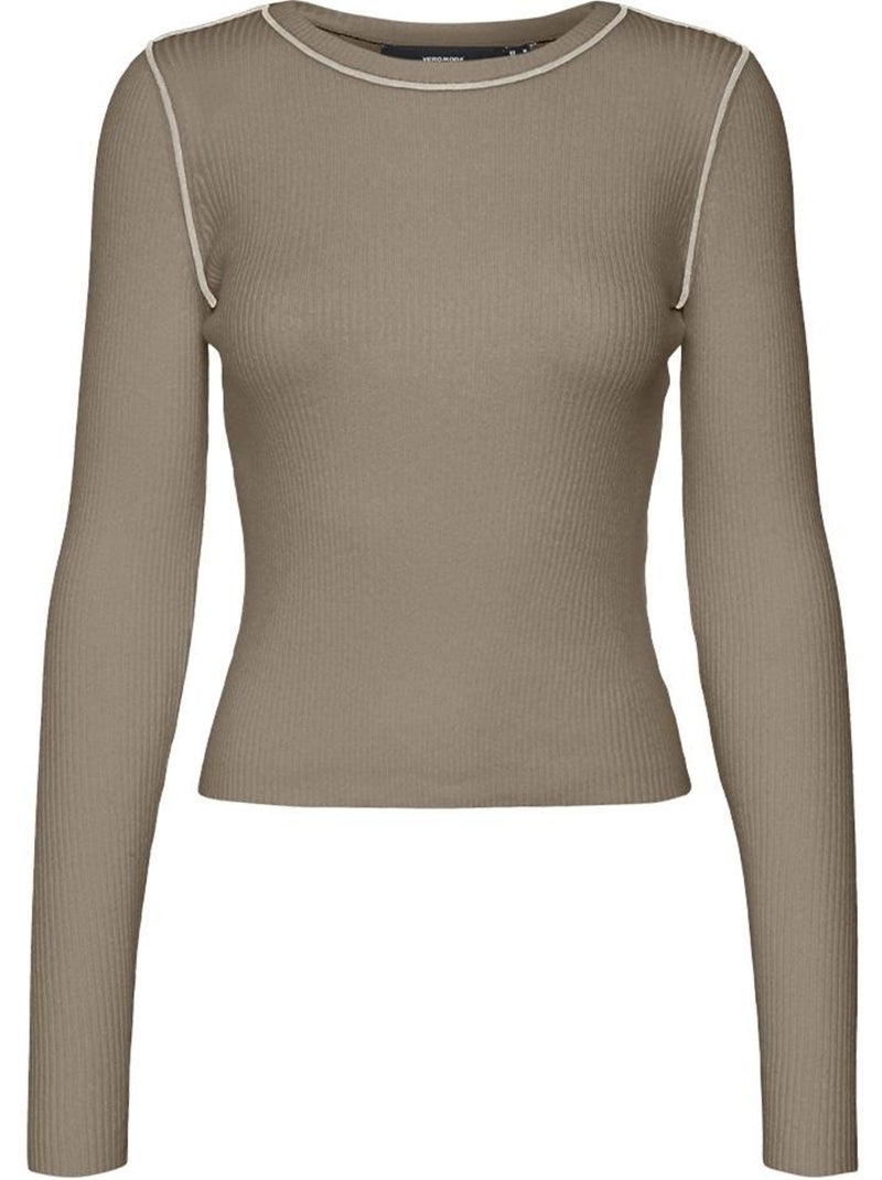 Pullover donna vero moda Marrone cappuccino - Kiabi