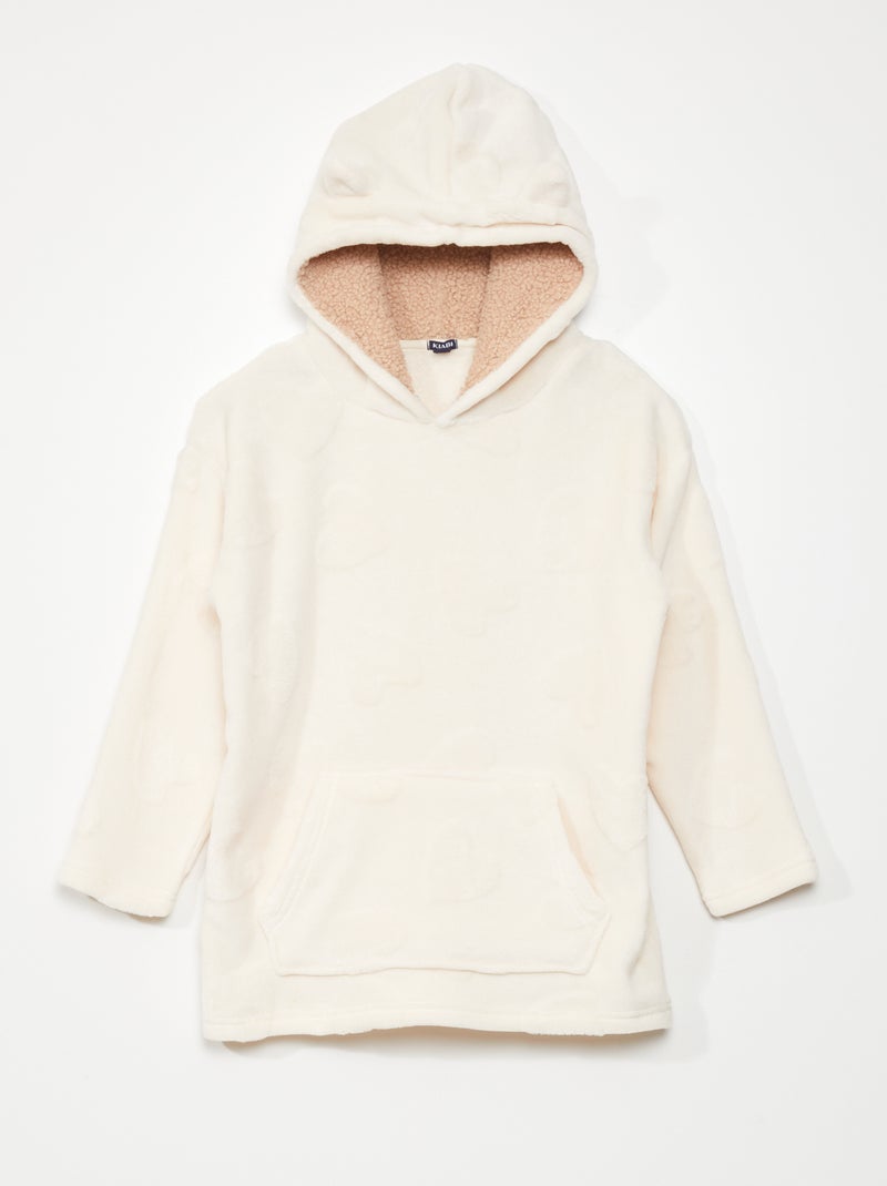 Pullover felpa in pile BEIGE - Kiabi