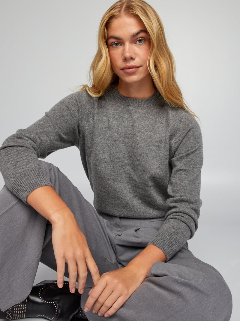Pullover in lana GRIGIO - Kiabi