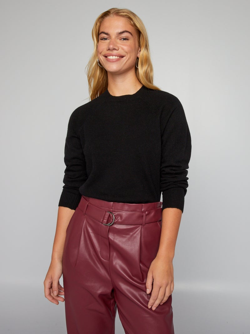 Pullover in lana Nero - Kiabi