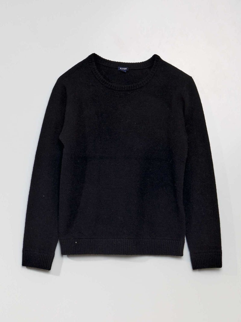 Pullover in lana nero - Kiabi