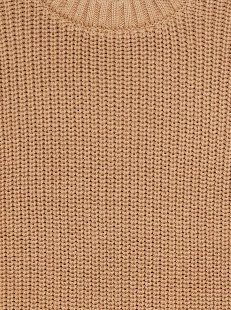 Pullover in maglia a costa perlata BEIGE - Kiabi