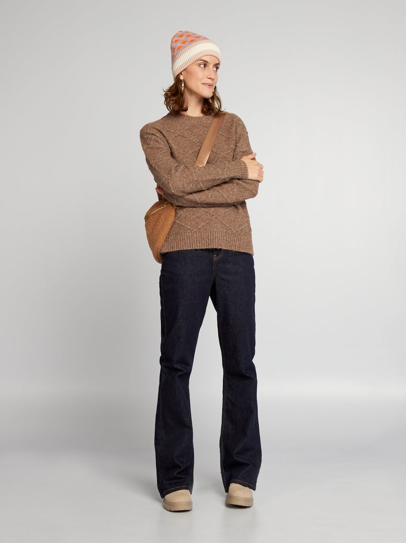 pullover marrone donna