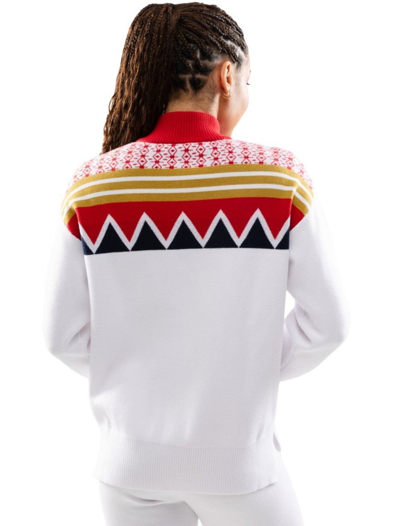 Pullover in maglia a mezza zip donna donna sapporo-w Bianco - Kiabi