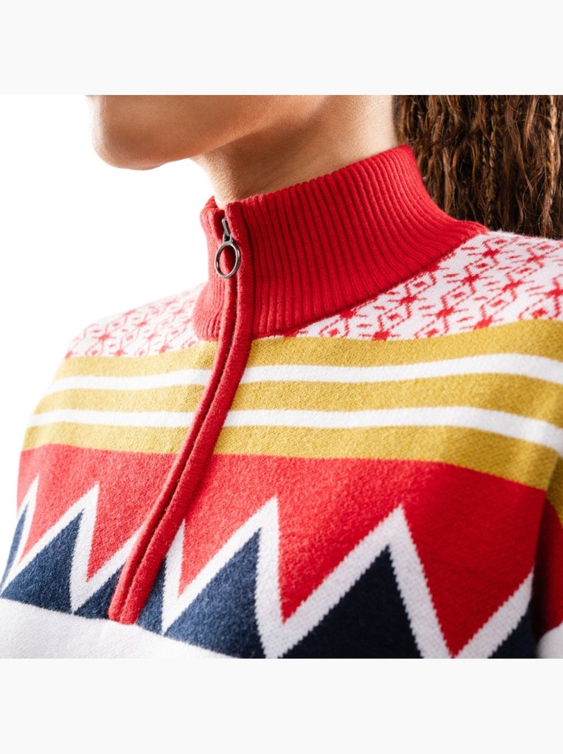 Pullover in maglia a mezza zip donna donna sapporo-w Bianco - Kiabi