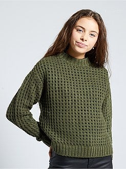 Ragazza 10-18 anni - Pullover in maglia a nido d'ape - Kiabi