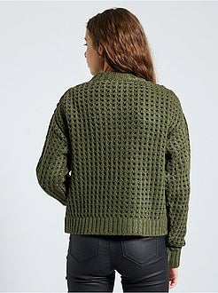 Ragazza 10-18 anni - Pullover in maglia a nido d'ape - Kiabi