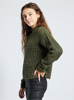 Ragazza 10-18 anni - Pullover in maglia a nido d'ape - Kiabi