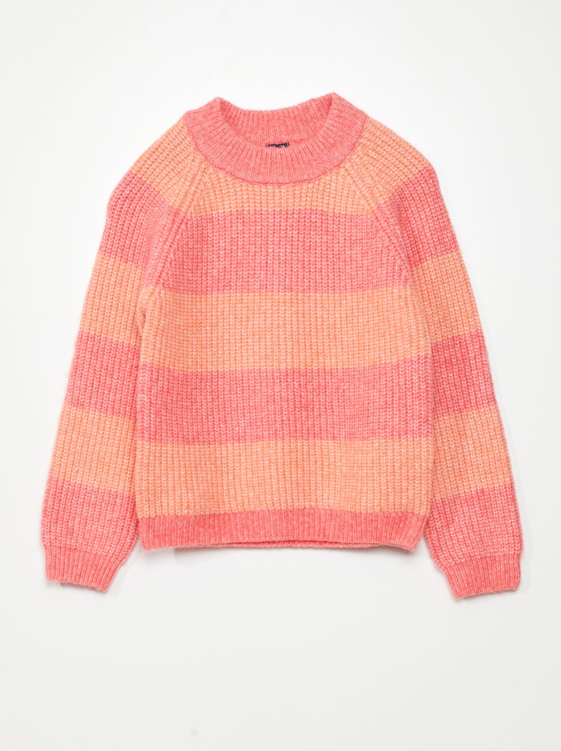 Pullover in maglia a 'righe' ROSA - Kiabi