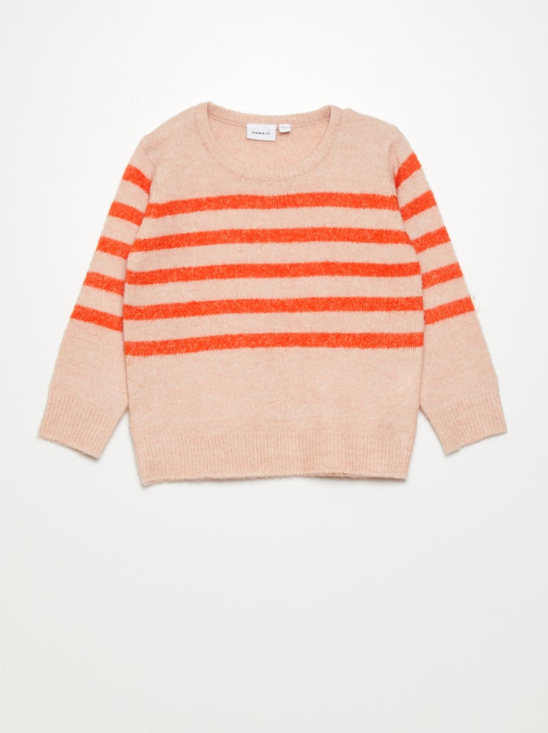 Pullover in maglia a 'righe' ROSA - Kiabi