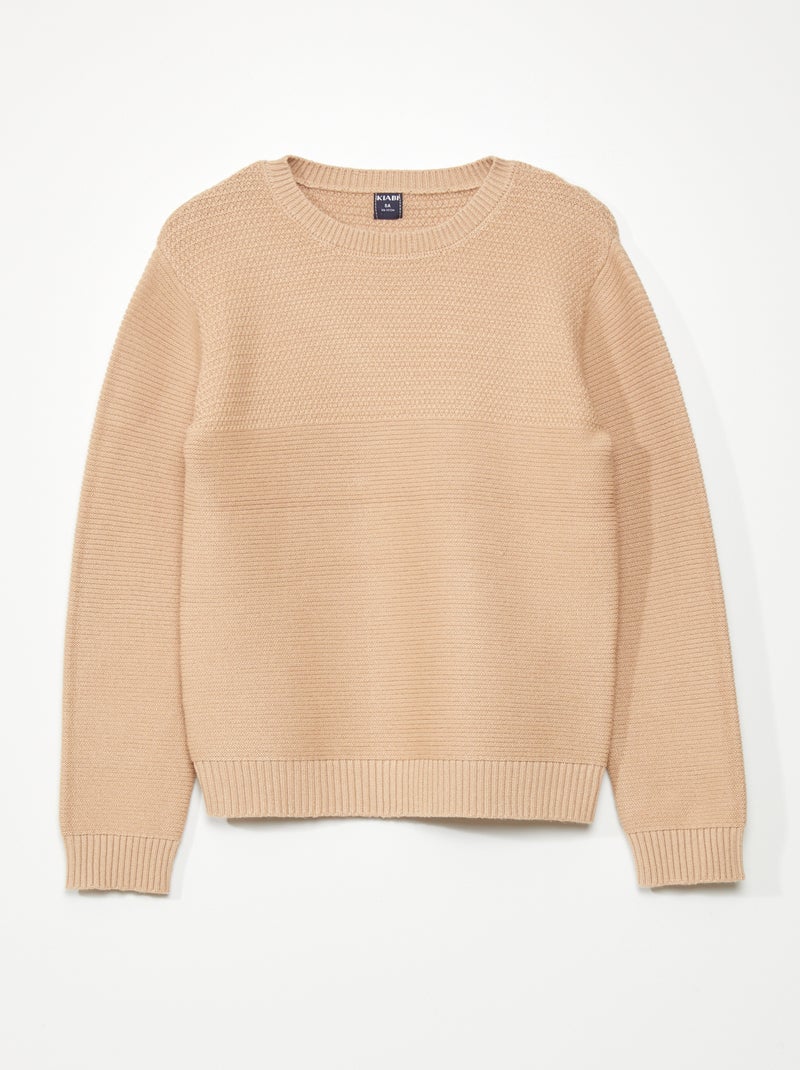 Pullover in maglia BEIGE - Kiabi