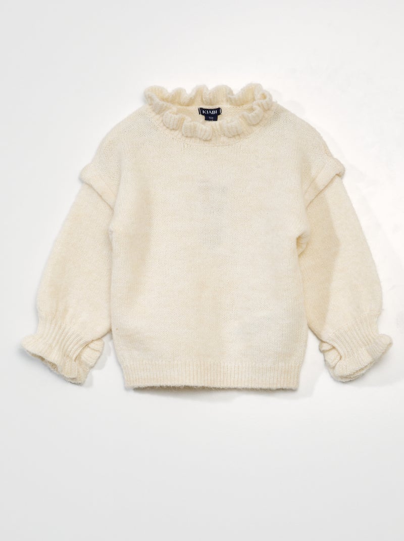 Pullover in maglia BIANCO - Kiabi