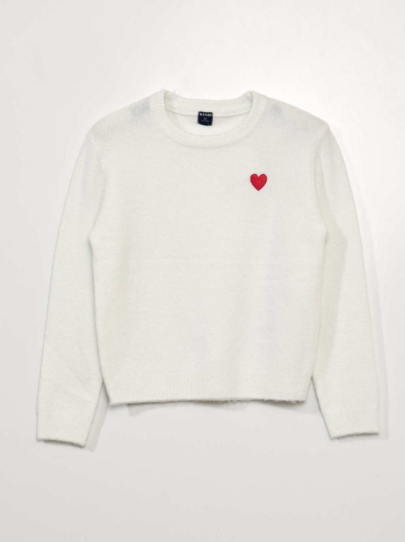 Pullover in maglia BIANCO - Kiabi