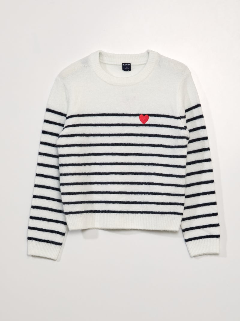 Pullover in maglia BIANCO - Kiabi