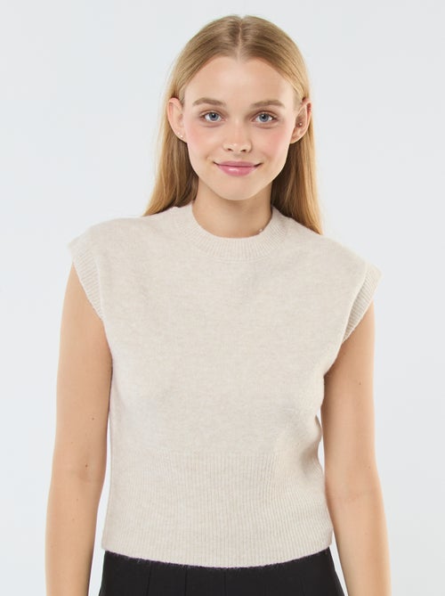 Pullover in maglia calda senza maniche - Kiabi