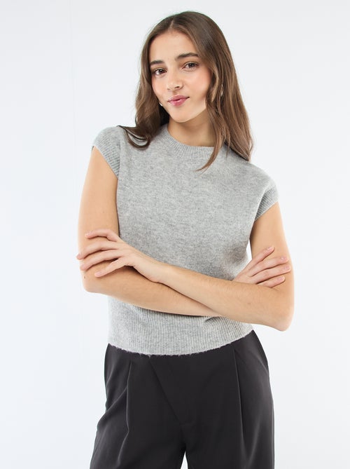 Pullover in maglia calda senza maniche - Kiabi