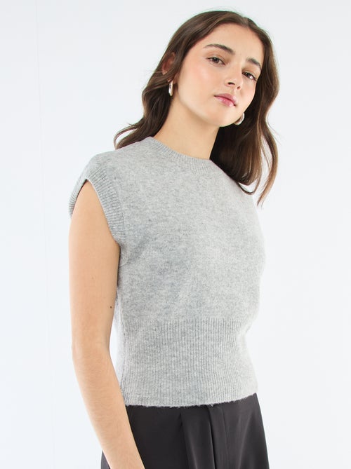 Pullover in maglia calda senza maniche - Kiabi