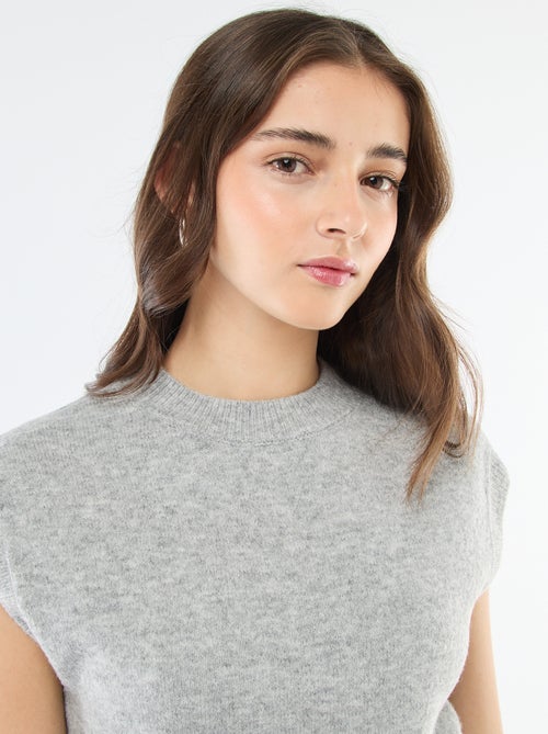 Pullover in maglia calda senza maniche - Kiabi