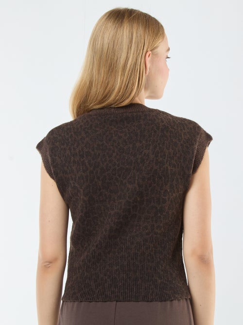 Pullover in maglia calda senza maniche - Kiabi