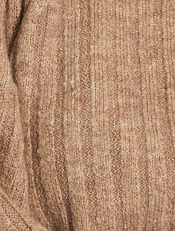 Pullover in maglia con cappuccio - MARRONE - Kiabi - 20.00€