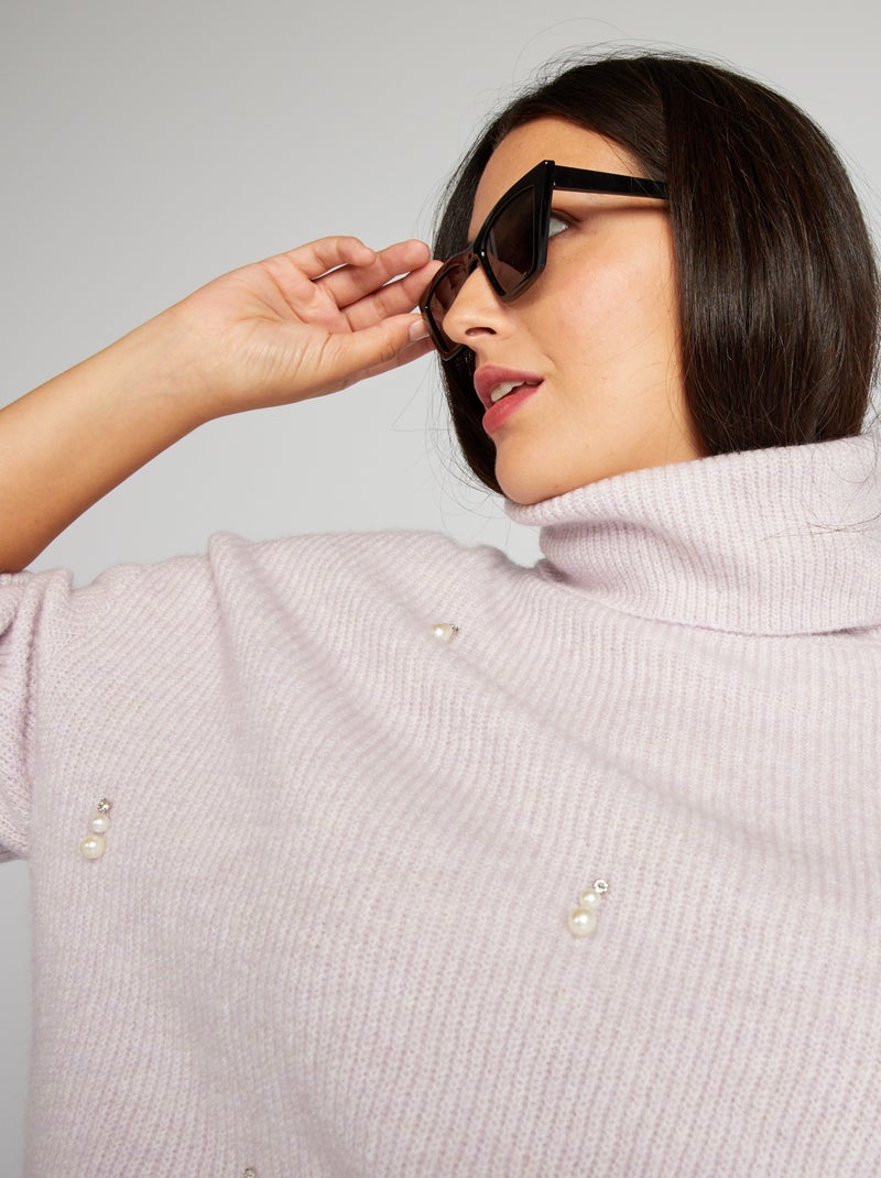 Pullover in maglia con ciondoli VIOLA - Kiabi