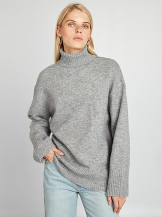 Pullover in maglia con collo alto