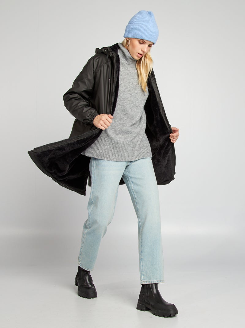 Pullover in maglia con collo alto GRIGIO - Kiabi