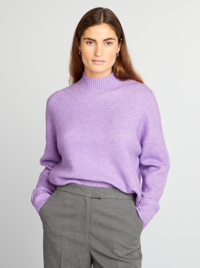 Pullover in maglia con collo alto VIOLA - Kiabi