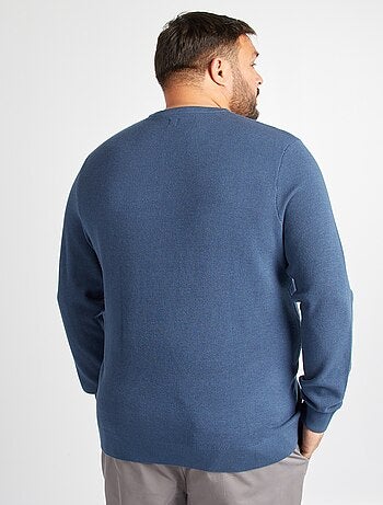 Pullover in maglia con collo con bottoni
