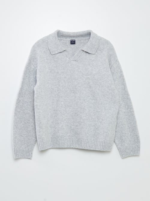 Pullover in maglia con collo polo - Kiabi