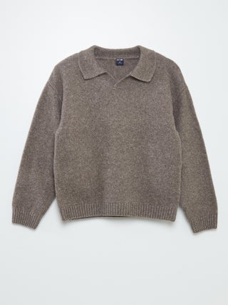 Pullover in maglia con collo polo