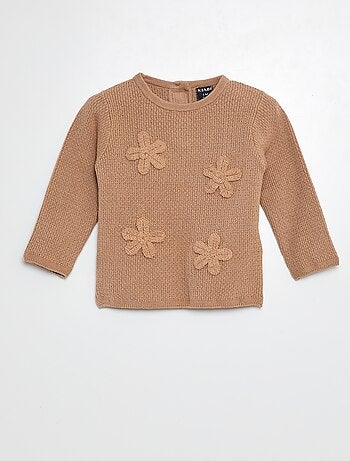 Pullover in maglia con ricamo a fiori