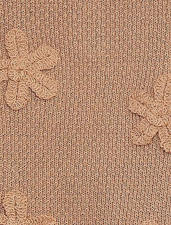 Pullover in maglia con ricamo a fiori