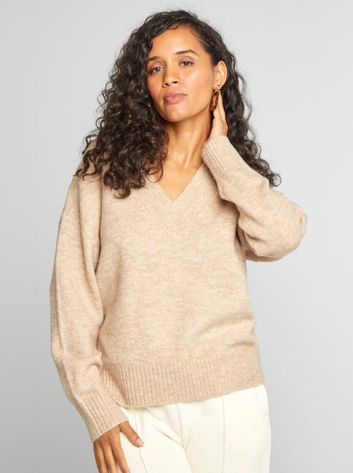 Pullover in maglia con scollo a V - Kiabi