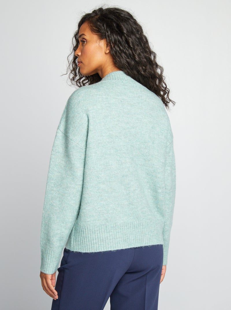 Pullover in maglia con scollo a V BLU - Kiabi