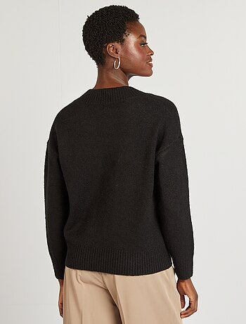 Pullover in maglia con scollo a V