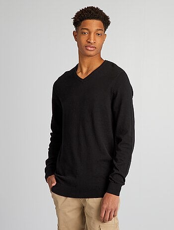 Pullover in maglia con scollo a V per persone più alte di 190 cm