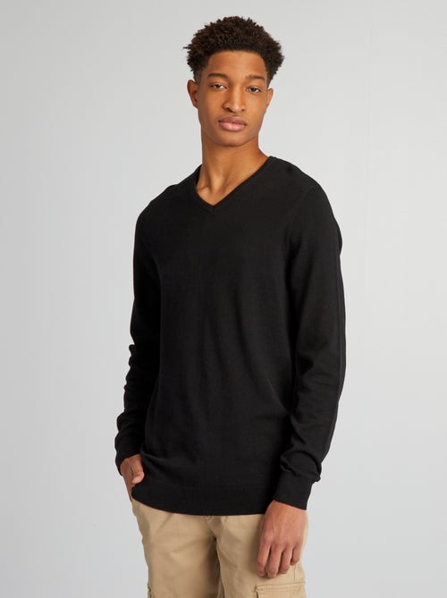 Pullover in maglia con scollo a V per persone più alte di 190 cm - Kiabi