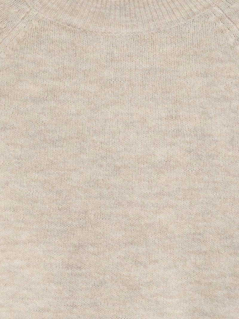 Pullover in maglia con scollo tondo BEIGE - Kiabi