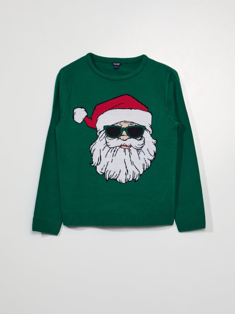 Pullover in maglia con stampa VERDE - Kiabi