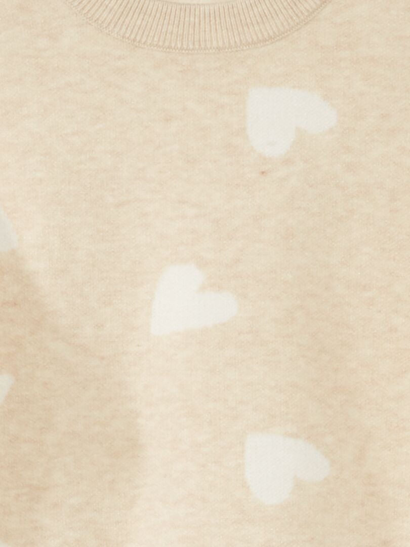 Pullover in maglia con volant BEIGE - Kiabi