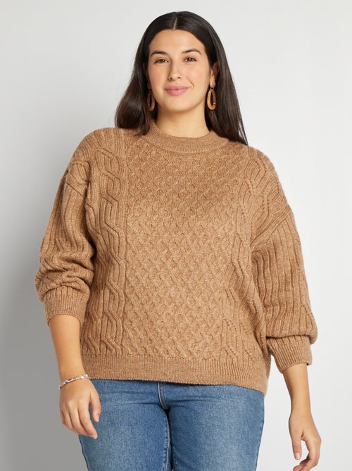 Pullover in maglia fantasia - Kiabi