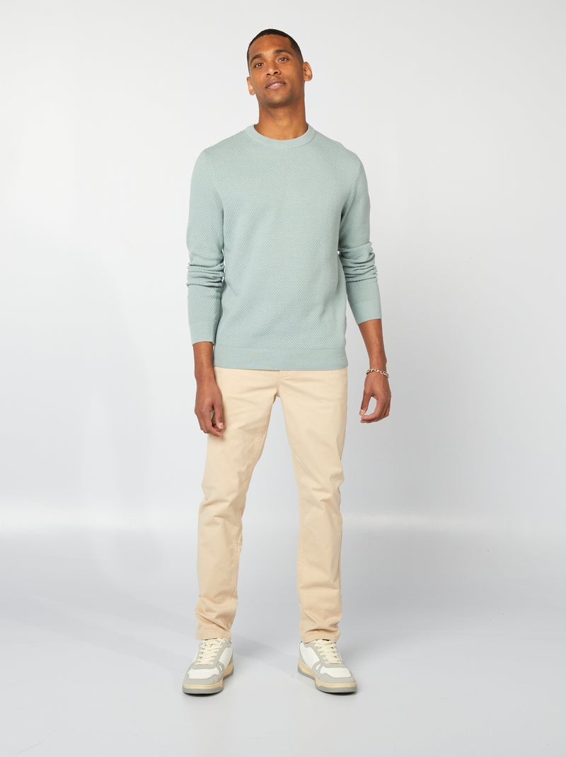 Pullover in maglia fantasia BLU - Kiabi