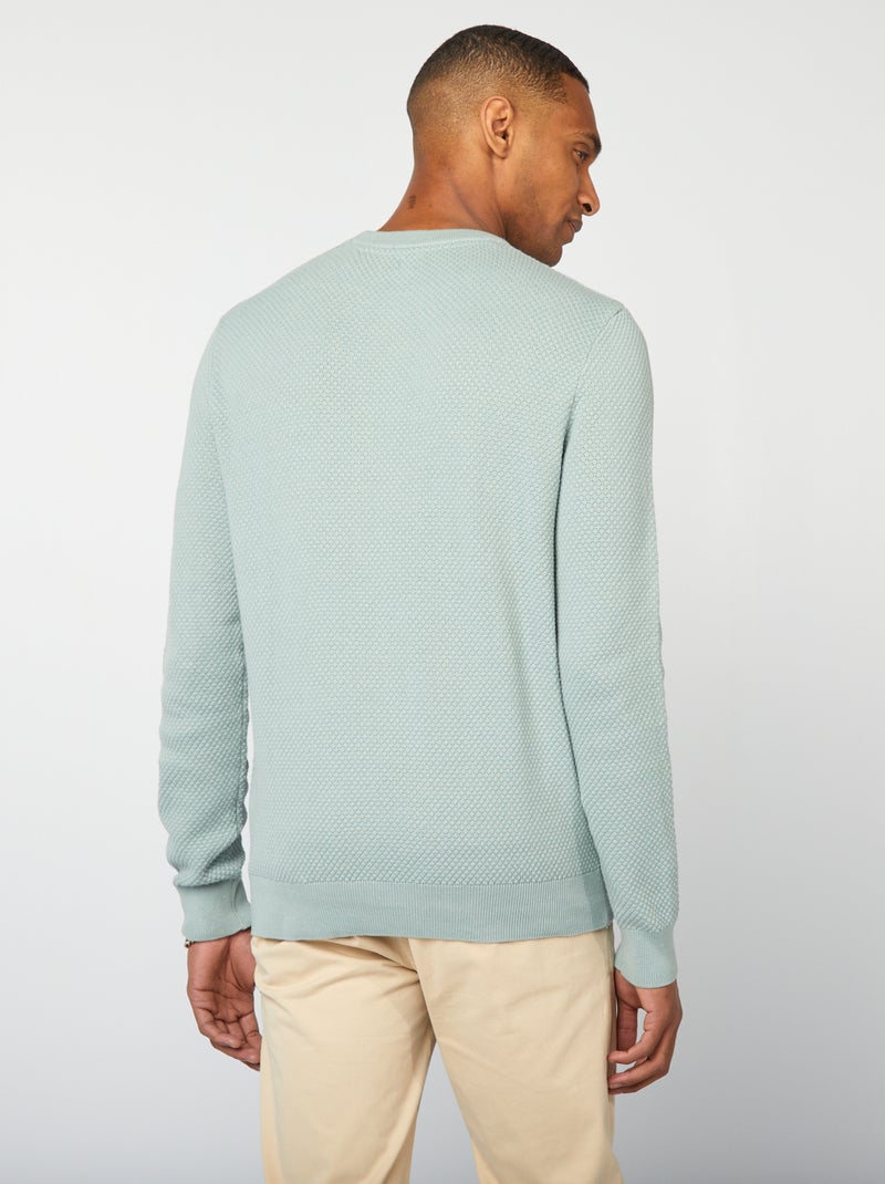 Pullover in maglia fantasia BLU - Kiabi