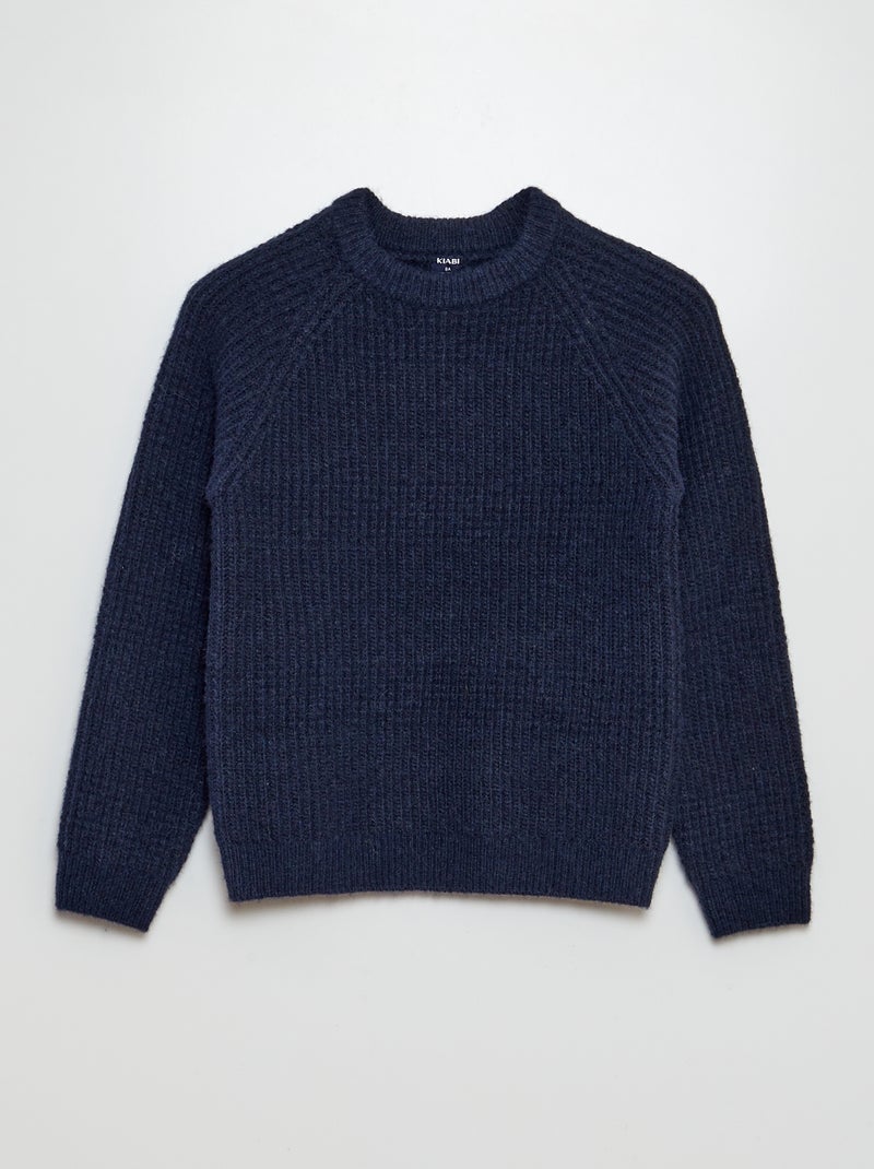 Pullover in maglia fantasia BLU - Kiabi