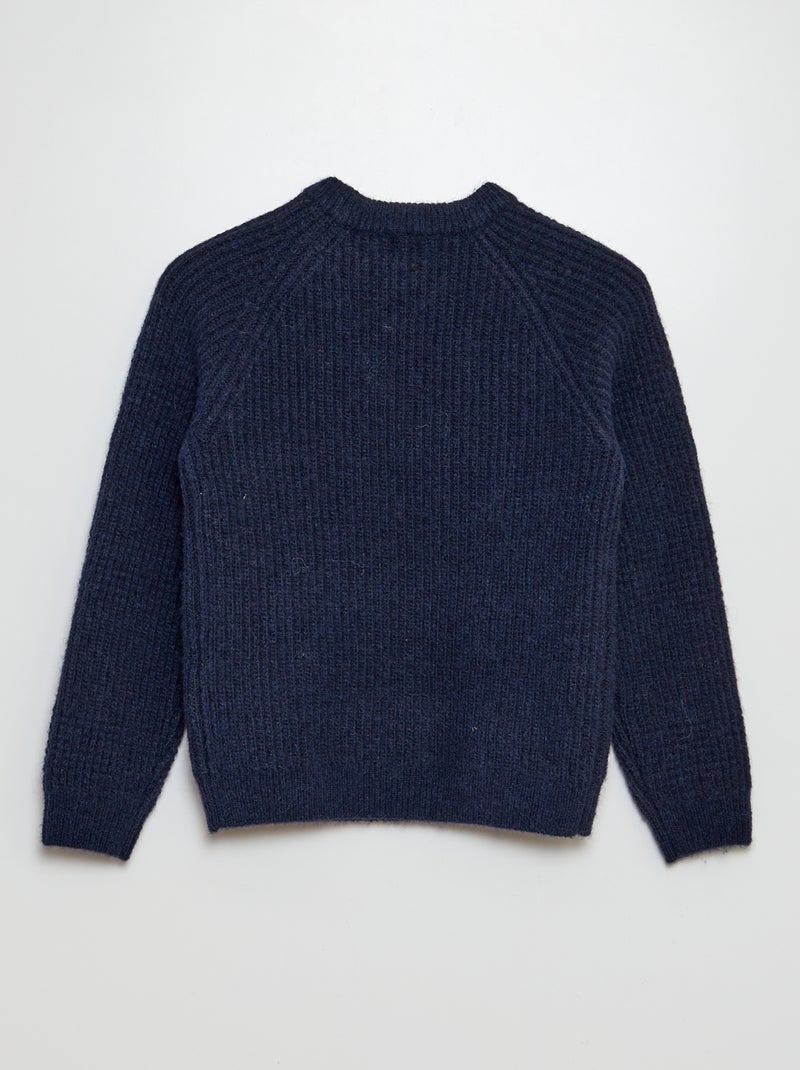 Pullover in maglia fantasia BLU - Kiabi