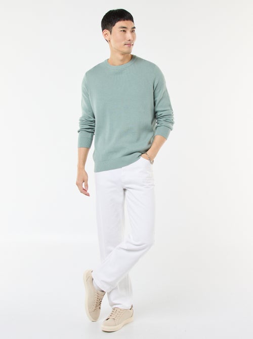 Pullover in maglia fantasia con collo rotondo - Kiabi Pullover in maglia fantasia con collo rotondo - Kiabi